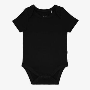 Little Sleepies Black Short-sleeve Bodysuit
